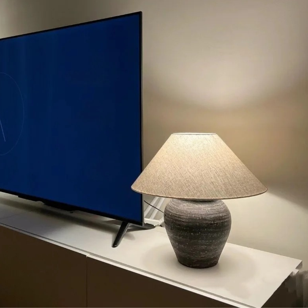 The Zenvora Ceramic LED Table Lamp