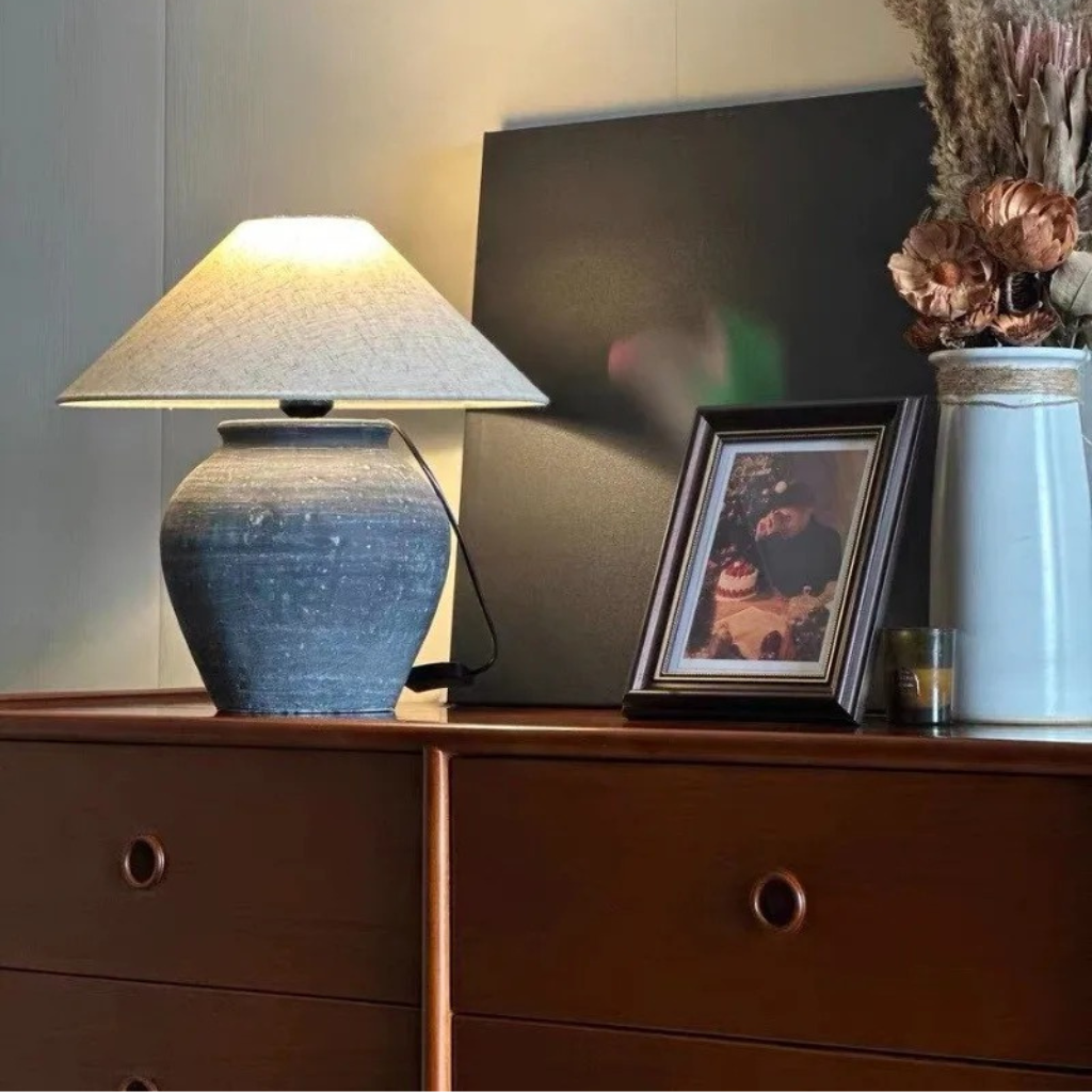 The Zenvora Ceramic LED Table Lamp