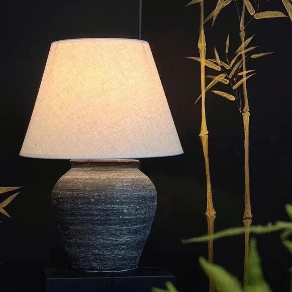 The Zenvora Ceramic LED Table Lamp