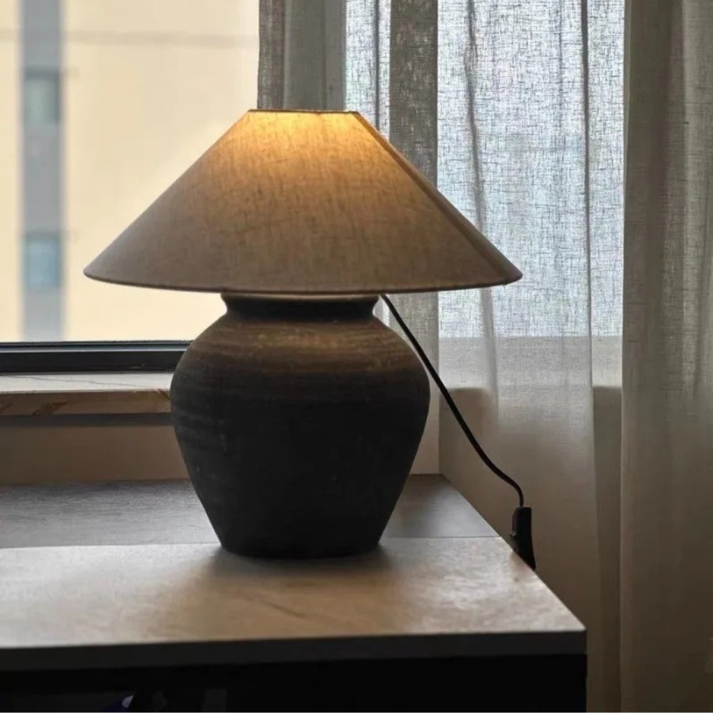 The Zenvora Ceramic LED Table Lamp