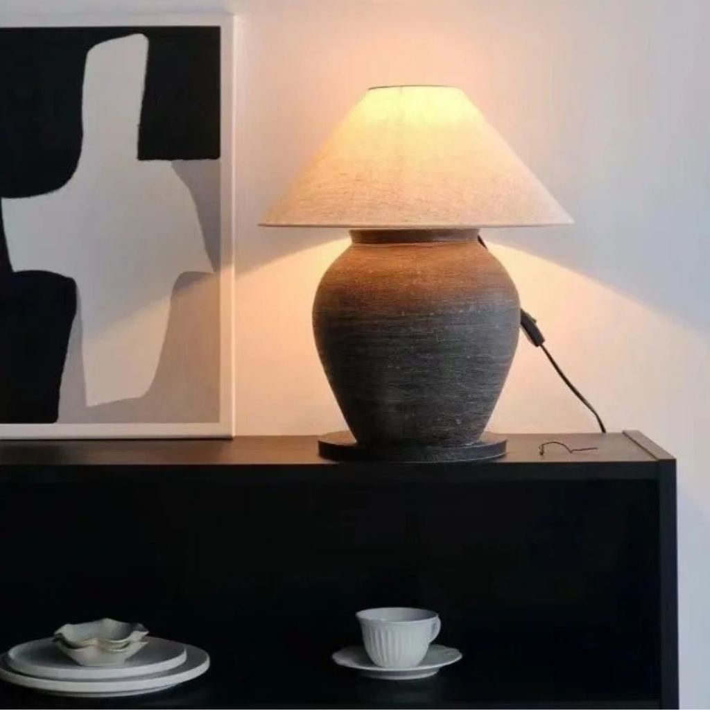 The Zenvora Ceramic LED Table Lamp